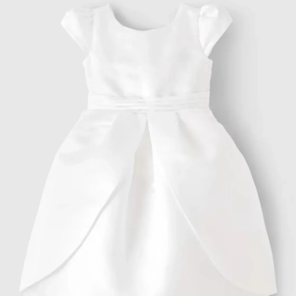 Gymboree Girls Size 12 White Satin Short Sleeve Dress NWT - Formal